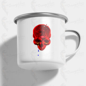 Mug en Acero Peltre 8 oz - Cráneo